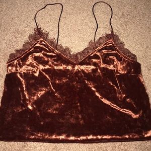 Urban Outfitters Velvet Lace cami
